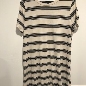 Mossimo XXL T Shirt Dress Black Stripes NWOT